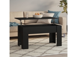 Mesa de Centro Apoyo 101X49X52 cm Madera Procesada Negro