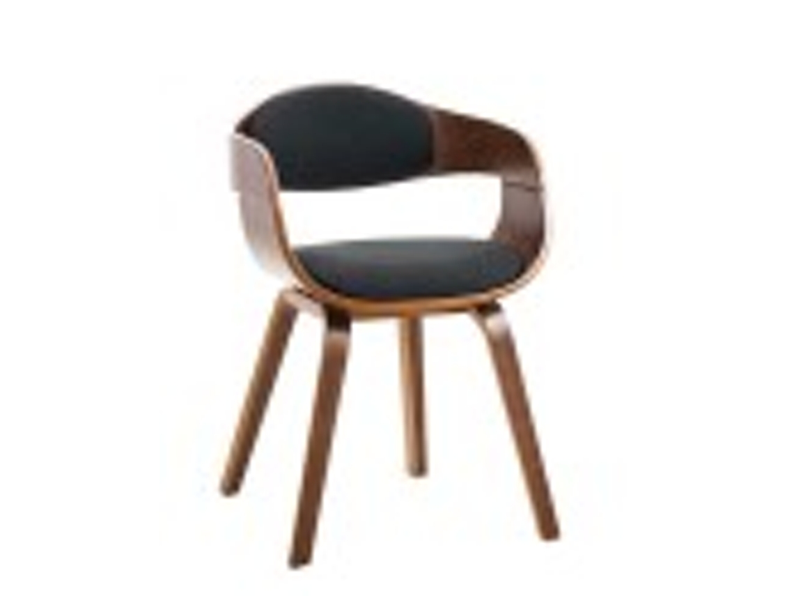 DUDECOR Silla Berlim De Tela Nogal Y Negro