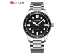 Reloj De Pulsera Luminoso De Cuarzo Resistente Al Agua Con Correa De Acero (plateado Y Negro), Para Hombre, Ideal Para Negocios.
