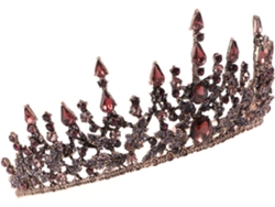 Diadema Ciieeo De Aleación Morada Con Forma De Corona, Diamantes De Imitación Brillantes Y Superficie Lisa, Accesorio Para El Cabello.