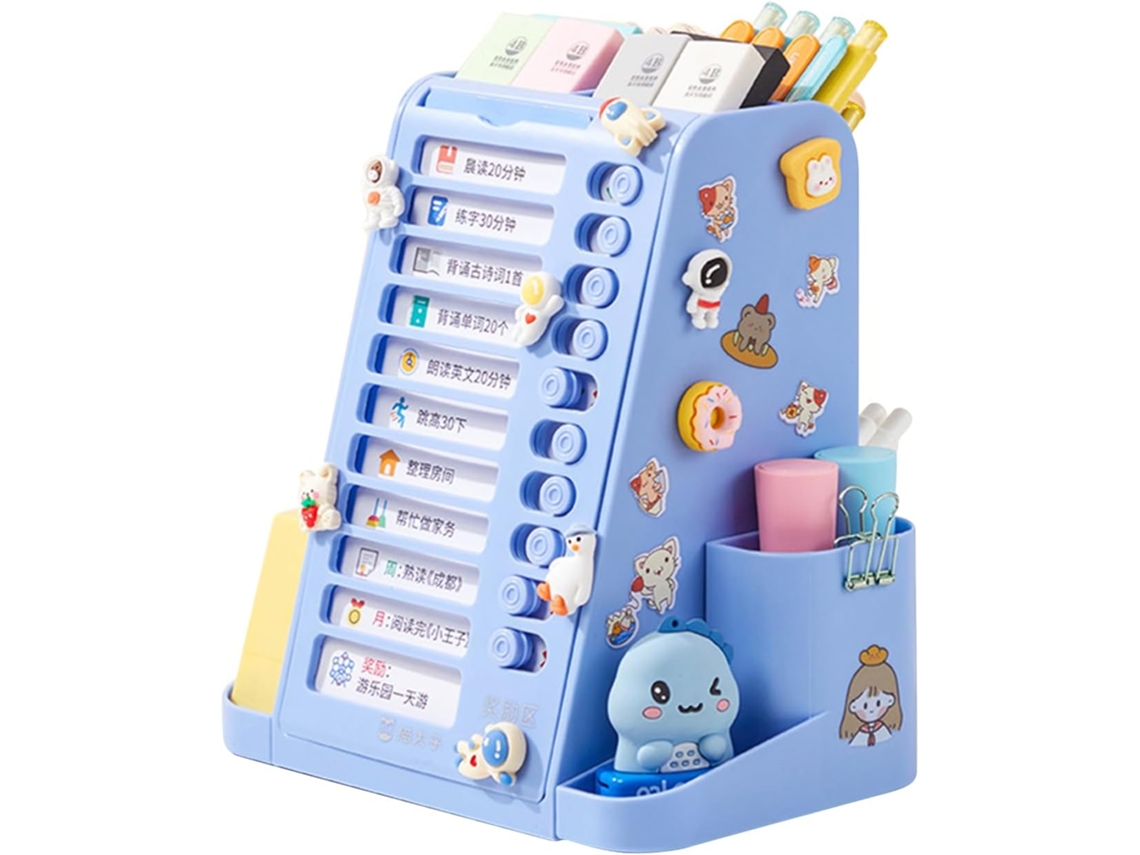Tabla De Tareas Multifuncional Para Niños Con Portalápices Y Tablero.