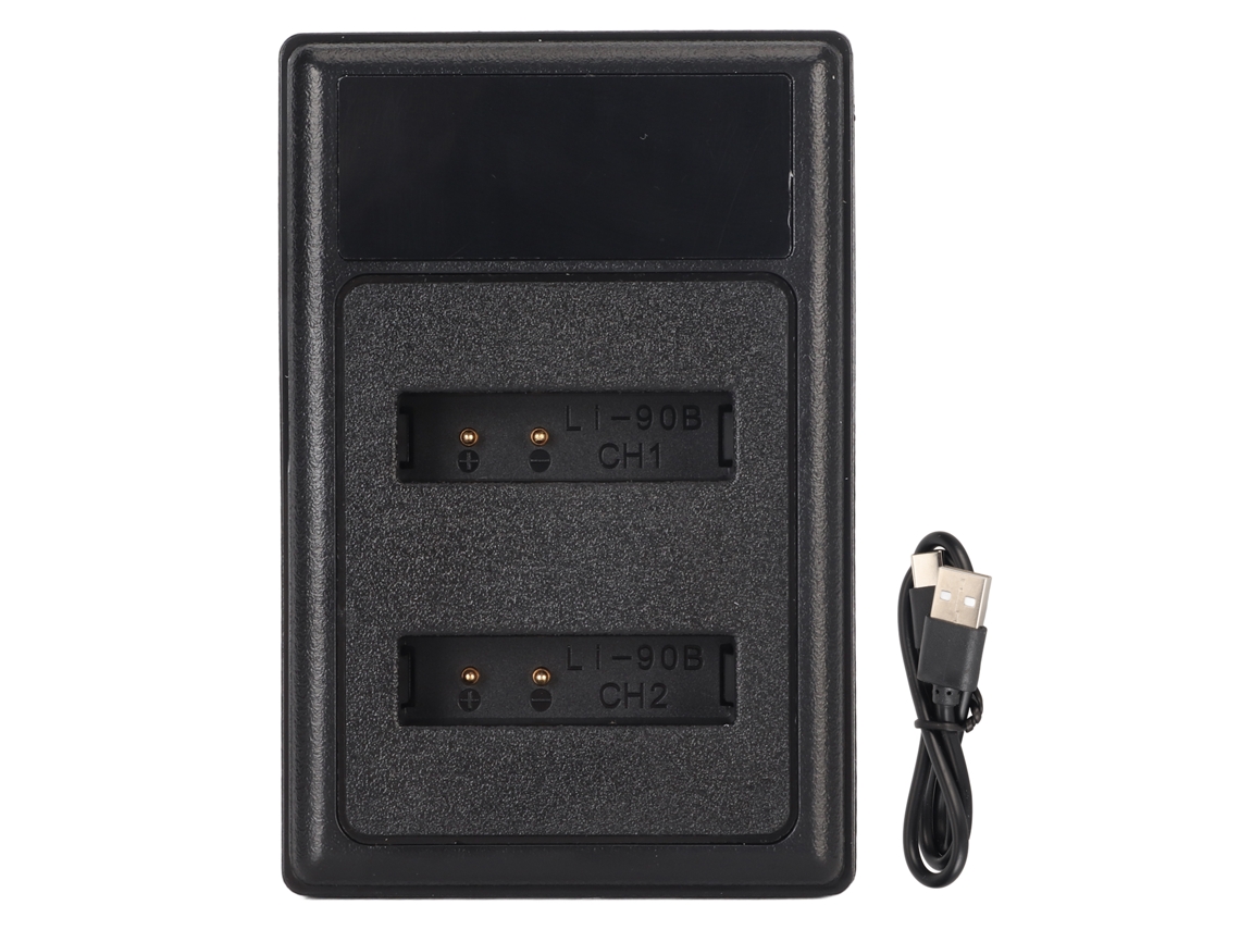 Cargador De Batería Usb Doble Para Baterías De Iones De Litio Olympus Tg5 Tg4 Sp100 Tg3 Sh1 Sh2 Sh3 Sh50 Sh60 90b Db110