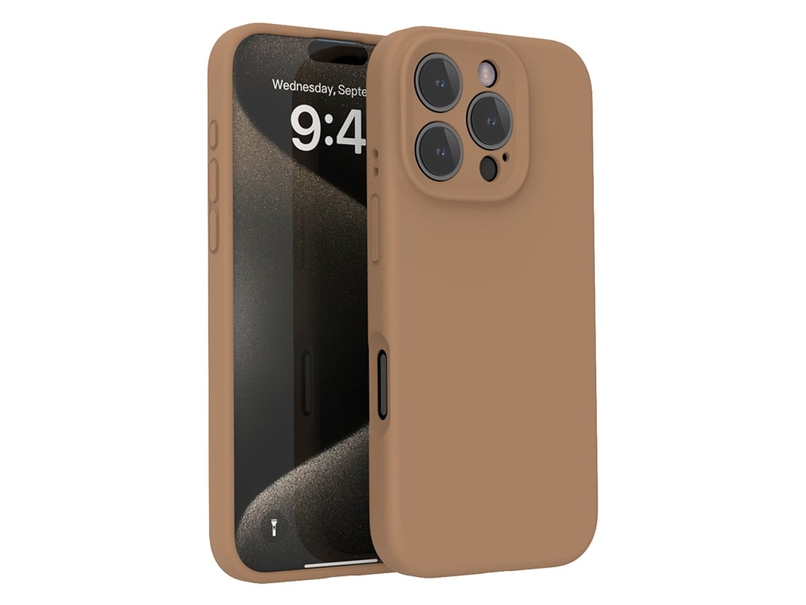 (caqui, Iphone 14 Pro) Funda De Silicona Líquida Para Teléfono, Compatible Con La Serie Iphone, Protección Total De La Lente Contra Caídas.