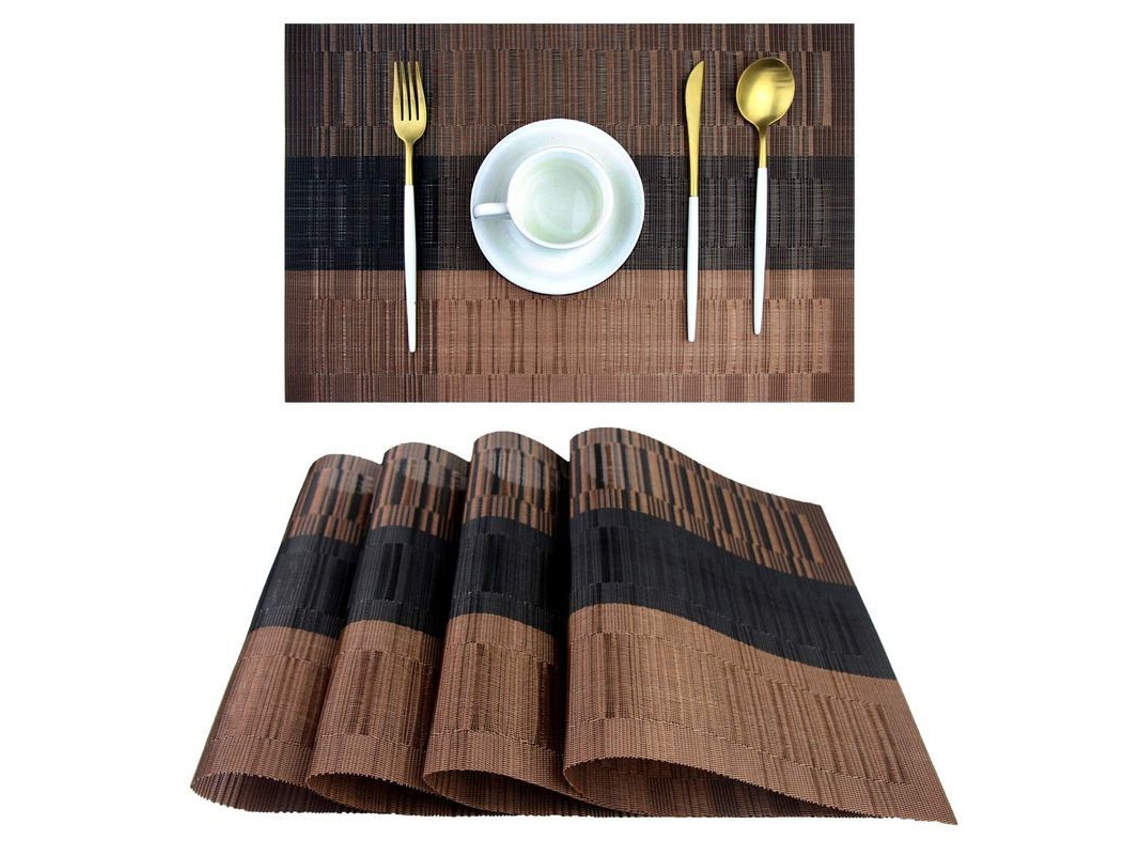 Protectores De Mesa Duraderos, De Tela De Vinilo Lavable, Juego De 4, Resistentes Al Calor, 45 X 30 Cm.