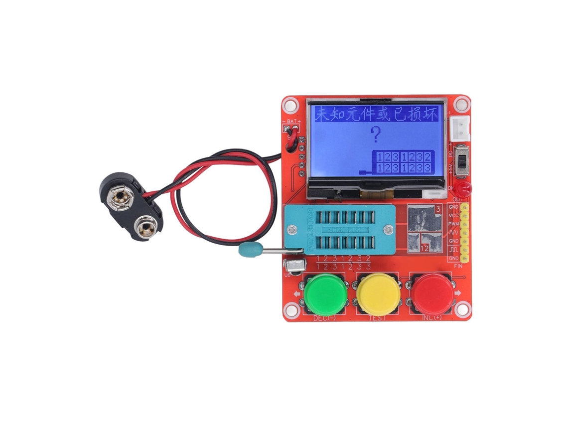 Probador De Transistores Lcr Diy T4 Mini Z Con Pantalla Lcd Gráfica, Medidor De Capacitancia De Diodos/triodo