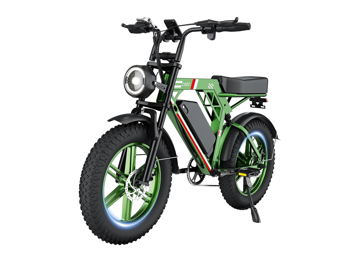 Bicicleta Eléctrica Todoterreno Ook-tek C200, Batería Extraíble De 48 V Y 17,5 Ah, Cambio Shimano De 7 Velocidades.
