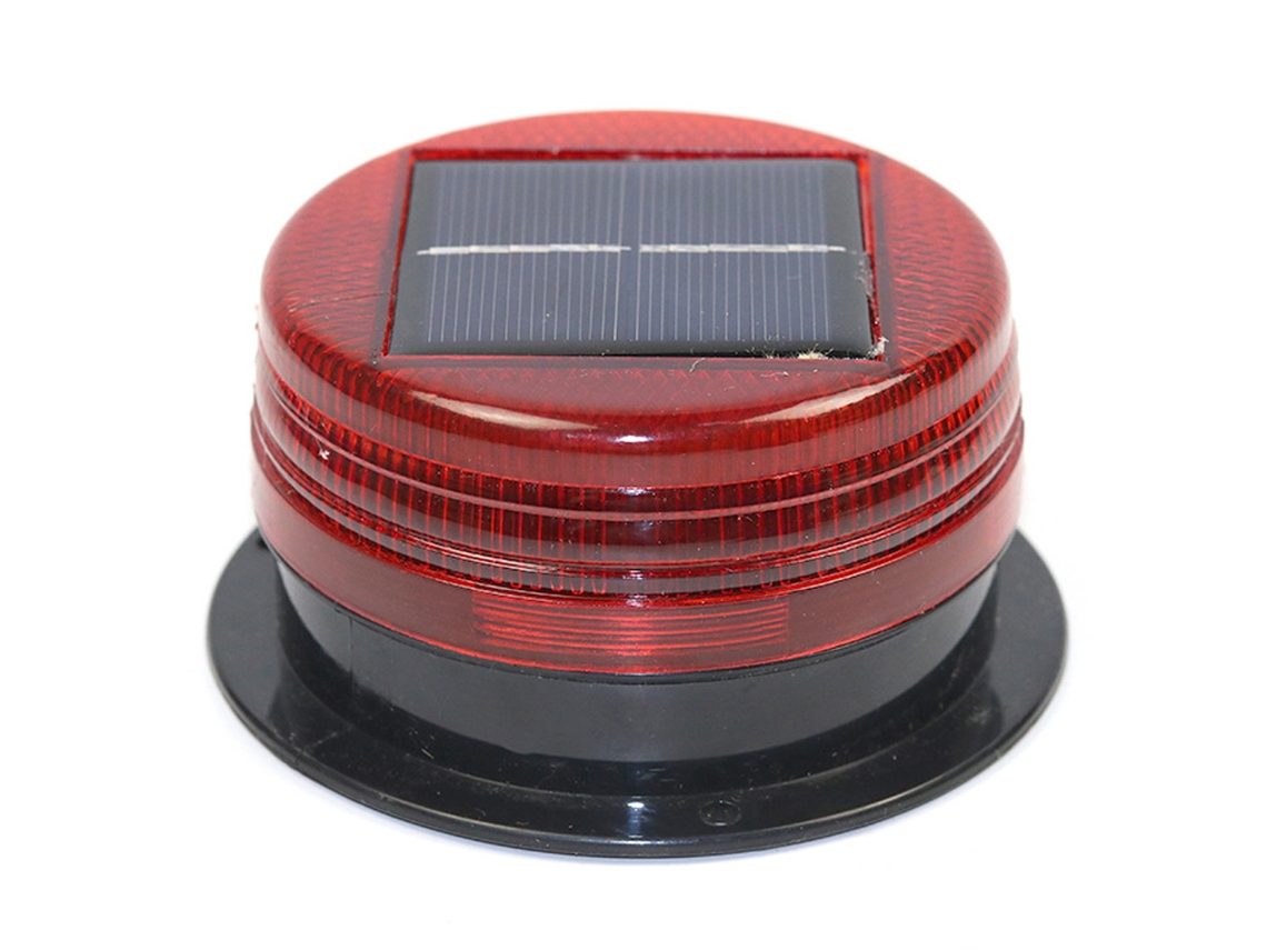 Luz De Advertencia Led Intermitente Alimentada Por Energía Solar Con Batería Integrada Para Obras De Construcción Y Maquinaria.