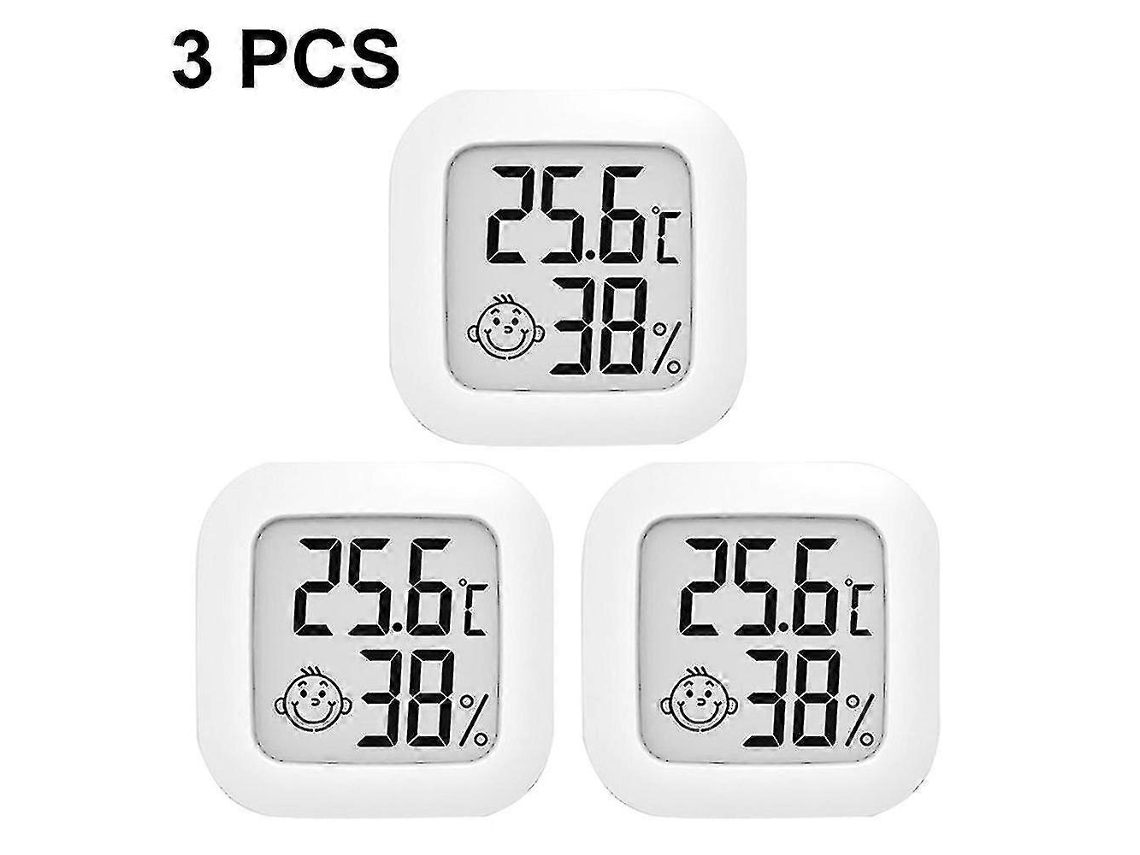 3 Termómetros De Interior Con Humedad, Medidor Digital De Temperatura Y Humedad Para El Hogar Blanco