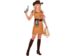 Disfraz de Cowgirl marrón para mujer