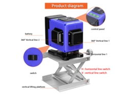 Kit De Nivel Láser De Alta Precisión De 12 Líneas Con Autonivelación Para Construcción.