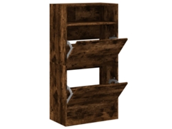 Maison Exclusive - Zapatero De Madera De Ingeniería Roble Ahumado 60x34x116 Cm