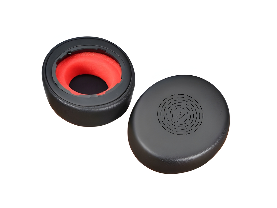 Pares de almohadillas para los oídos Szsmart de cuero proteico negro para auriculares y