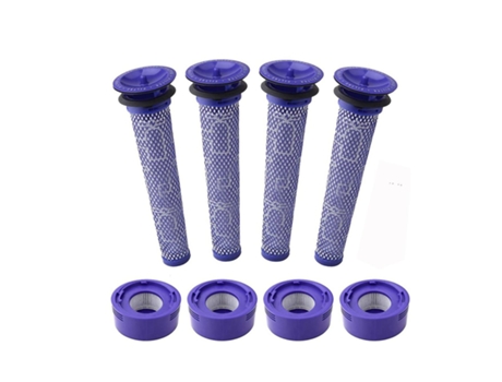 Kit de filtro a vácuo para dyson v7, v8 4 pós-filtro, 4 pré-filtro
