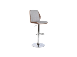 Taburete regulable en poliéster color nogal, 50x52x121cm ALEXANDRA HOUSE LIVING