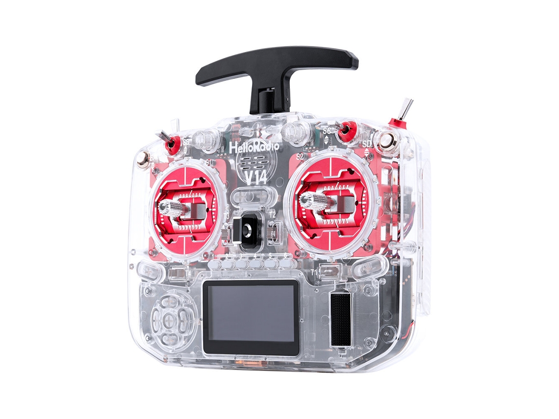 Goldv14 Maxelrs Mode2helloradiosky V14 Max/max R9 2.4ghz Transparente 1000mw Elrs/4in1 Cnc Metal Rdc90 Gimbal Edgetx Oled Dron Fpv