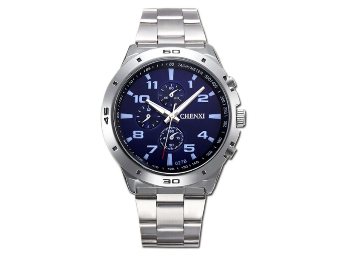 Reloj Hombre De Moda Correa Acero Inoxidable Pulsera De Negocios Cuarzo Redondo