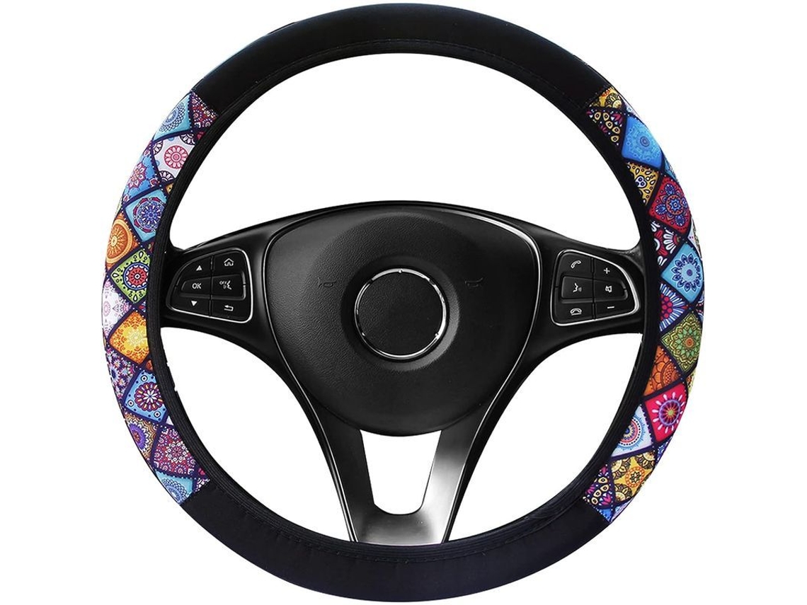 2026-protector De Volante De Coche Étnico Antideslizante Respirable Para 37-38cm