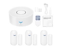 Yncm2026-sistema De Alarma Inteligente Wifi Para Hogar Con Sensor De Puerta/ventana Y Botón De Emergencia Control Remoto Por App Smart Life