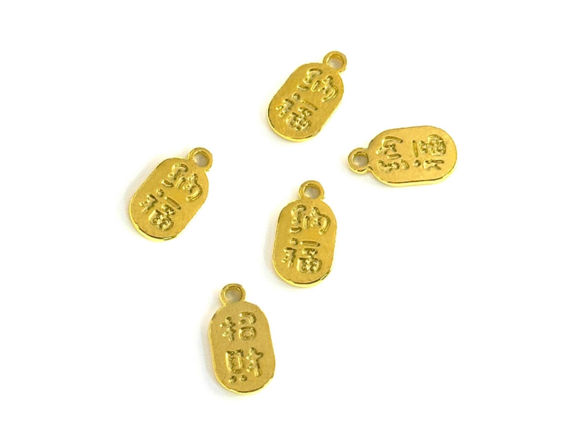 5 colgantes para uñas con monedas de Año Nuevo, colgantes para uñas, decoraciones para uñas, diamantes de imitación con nudo chino Hengrongshen