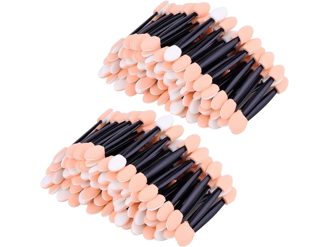 200 Brochas De Sombra De Ojos Desechables De Doble Cara Con Esponja, Aplicadores De Maquillaje Para Ojos Para Niñas Y Mujeres.