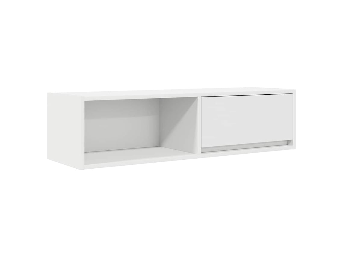 Mueble de TV de madera procesada blanca VidaXL (100 x 31 x 25,5 cm)
