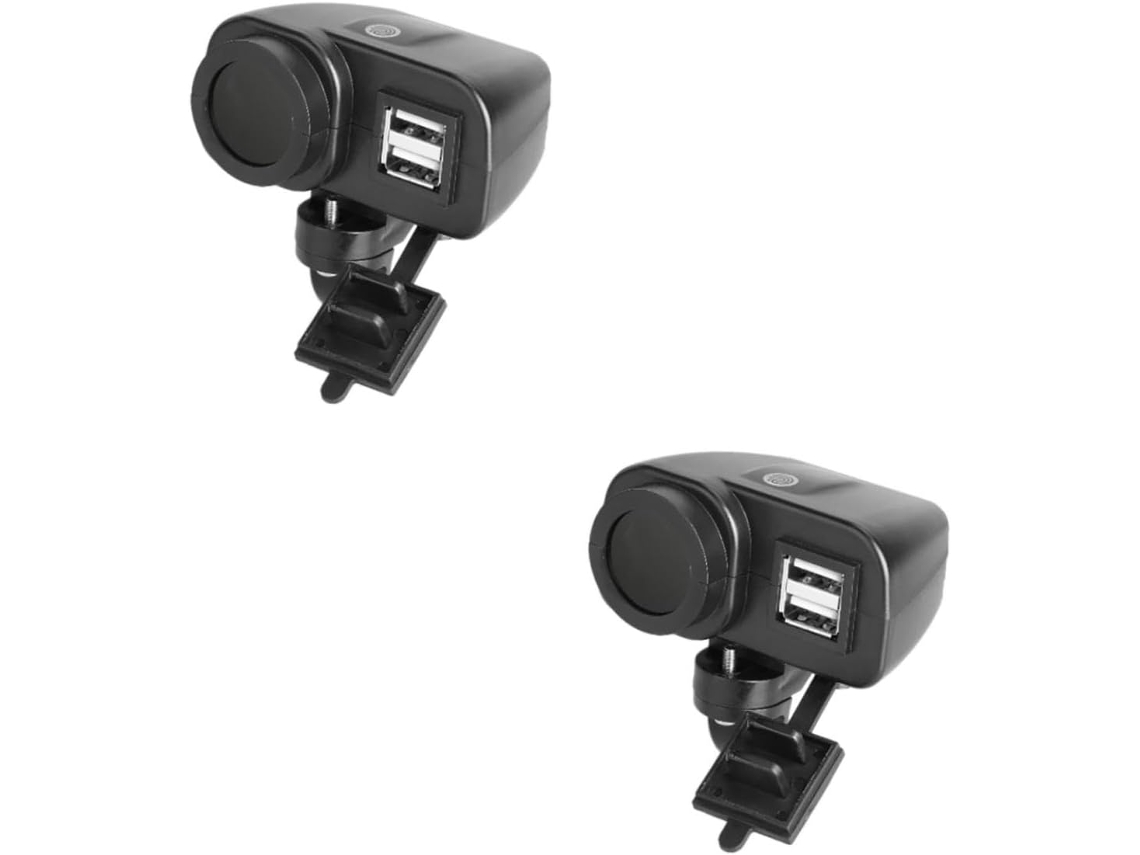 Cargador Usb De Doble Puerto Resistente Al Agua De 2 Piezas Con Pantalla, Adaptador Práctico