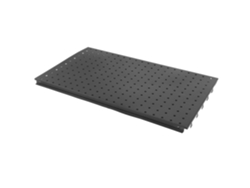 Panel de pared perforado de metal negro para almacenamiento de herramientas