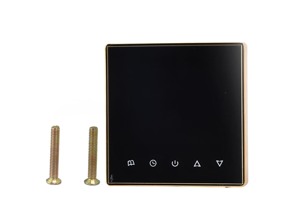 Termostato Inteligente Programable Multifuncional Para Aire Acondicionado Y Calefacción Eléctrica 220v Dorado