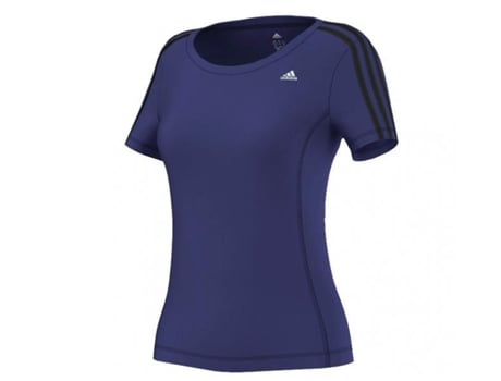 Camiseta de Mujer ADIDAS Rendimiento Rayas Tecnología Climalite Azul