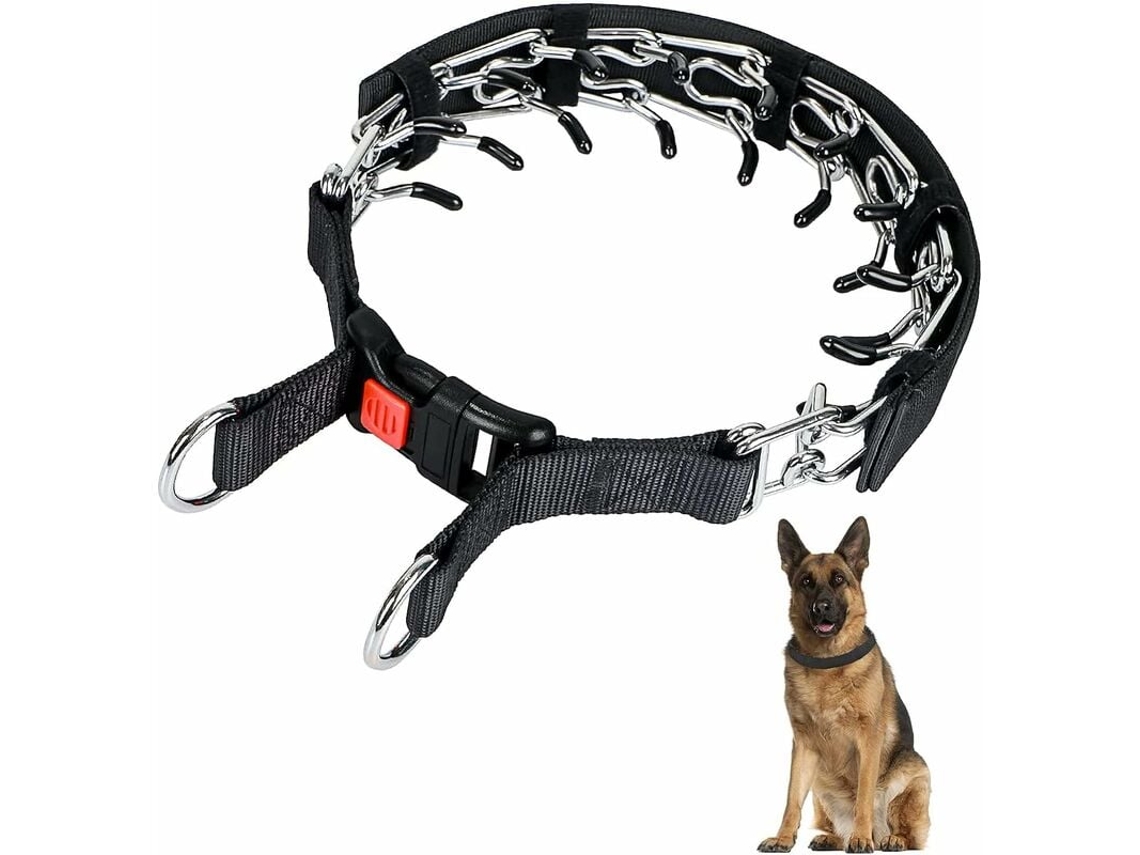 VYLARA Coleira De Dentes Para Cães, Coleira De Treinamento Para Cães Ajustável De Metal E Aço Inoxidável, Ferramenta Segura Para Treinamento De Cães, Fivela
