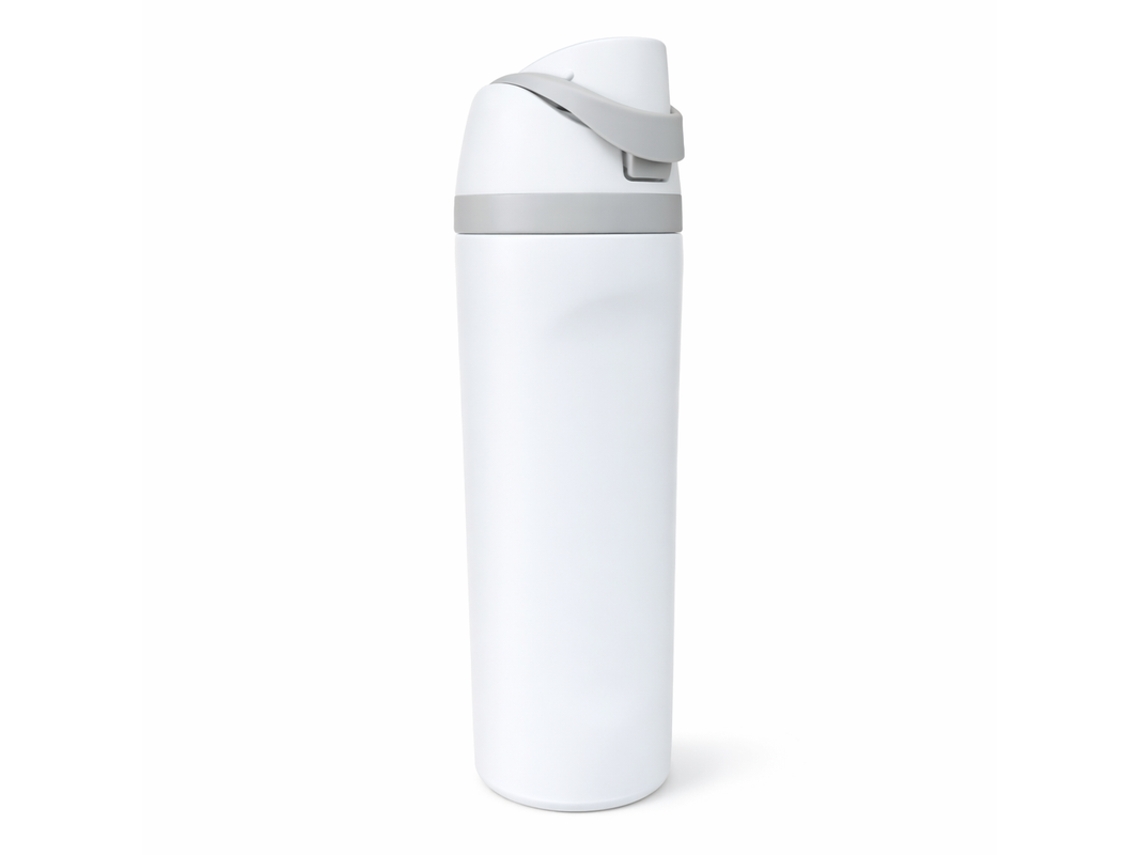 Botella térmica deportiva BK 668-18 blanca y gris