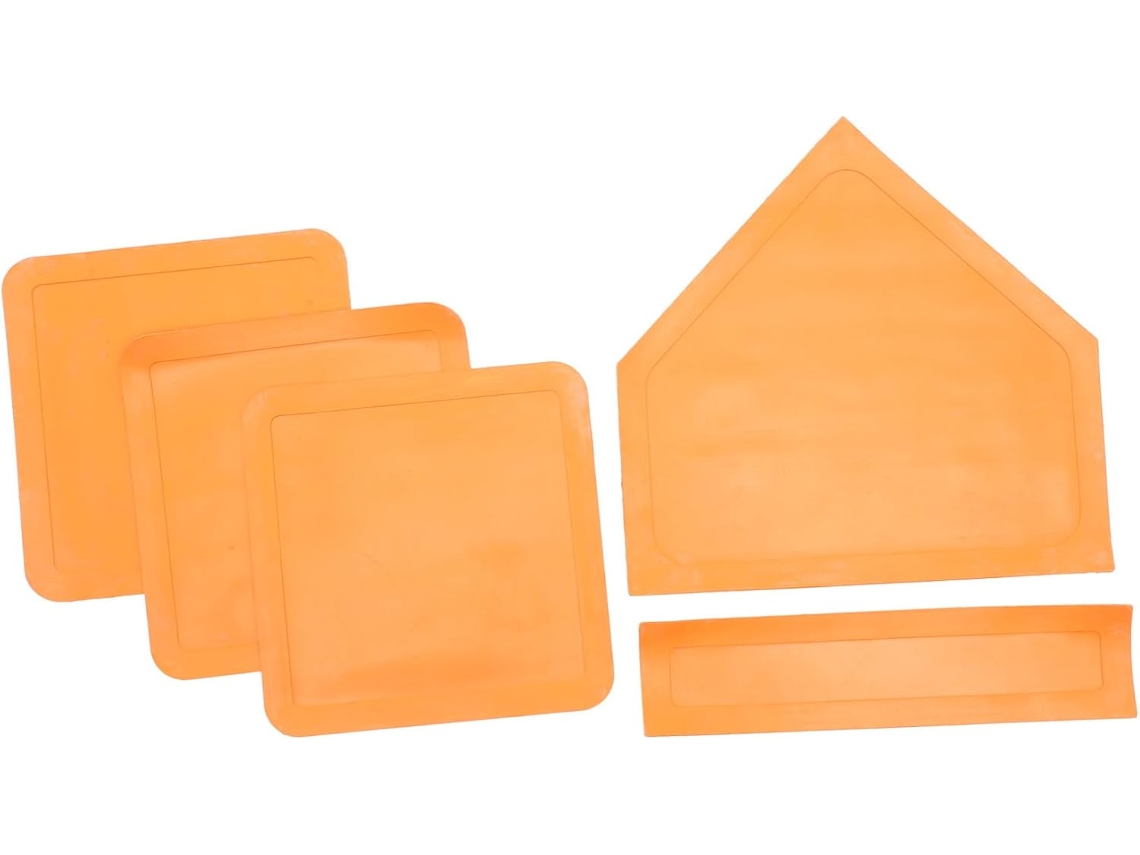 Juego De Bases De Béisbol De Goma Naranja