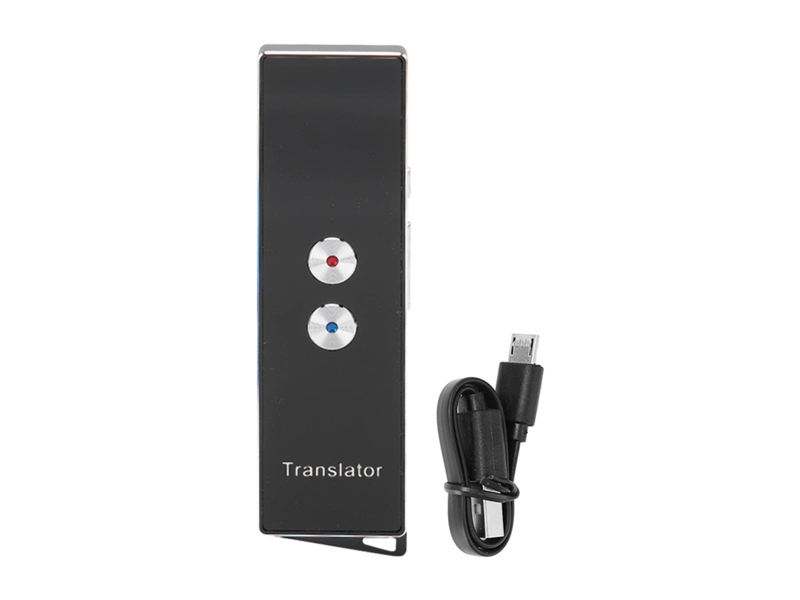 Traductor De Voz Inteligente Portátil, 74 Idiomas, 70 Acentos, Bluetooth 5.0, 99 % De Precisión, Negro.