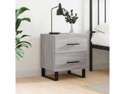 Mesita de Noche 40X35X47,5 Cm Derivados Madera Sonoma Gris