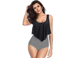 2026-traje De Baño Tankini Para Mujer Con Volantes Y Cintura Alta Bikini Playa Padded Multicolor