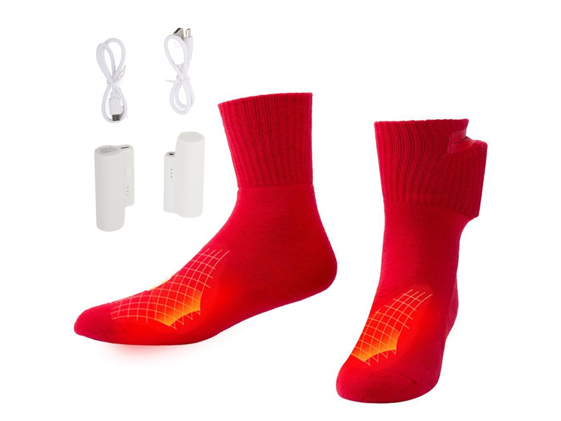 Medias Eléctricas Calientes Para Hombre Y Mujer Lavables Con Batería 2500mah Calentadores De Pies Unisex