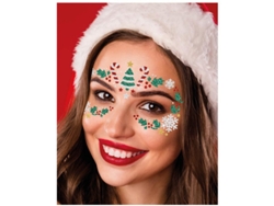 Joyas Faciales Adhesivas Árbol de Navidad