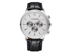 Reloj Hombre Empresarial De Cuero Pu Dial Redondo Movimiento De Cuarzo Analógico