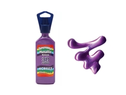 Dimensiones. Acrilex Relieve 3D Metálico 35Ml Magenta 549