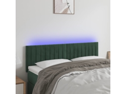 Cabecero Con Led De Terciopelo Gris Oscuro 144x5x78/88 Cm