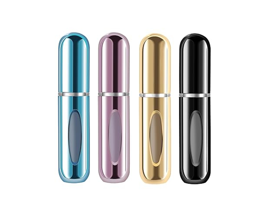 Botella atomizadora de perfume recargable portátil de viaje SIURN (5 ml, paquete de 4)