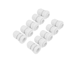 Yncm2026-10 Piezas Conector De Glandula De Cable Plastico Nylon Blanco Impermeable Ip68 (pg9)