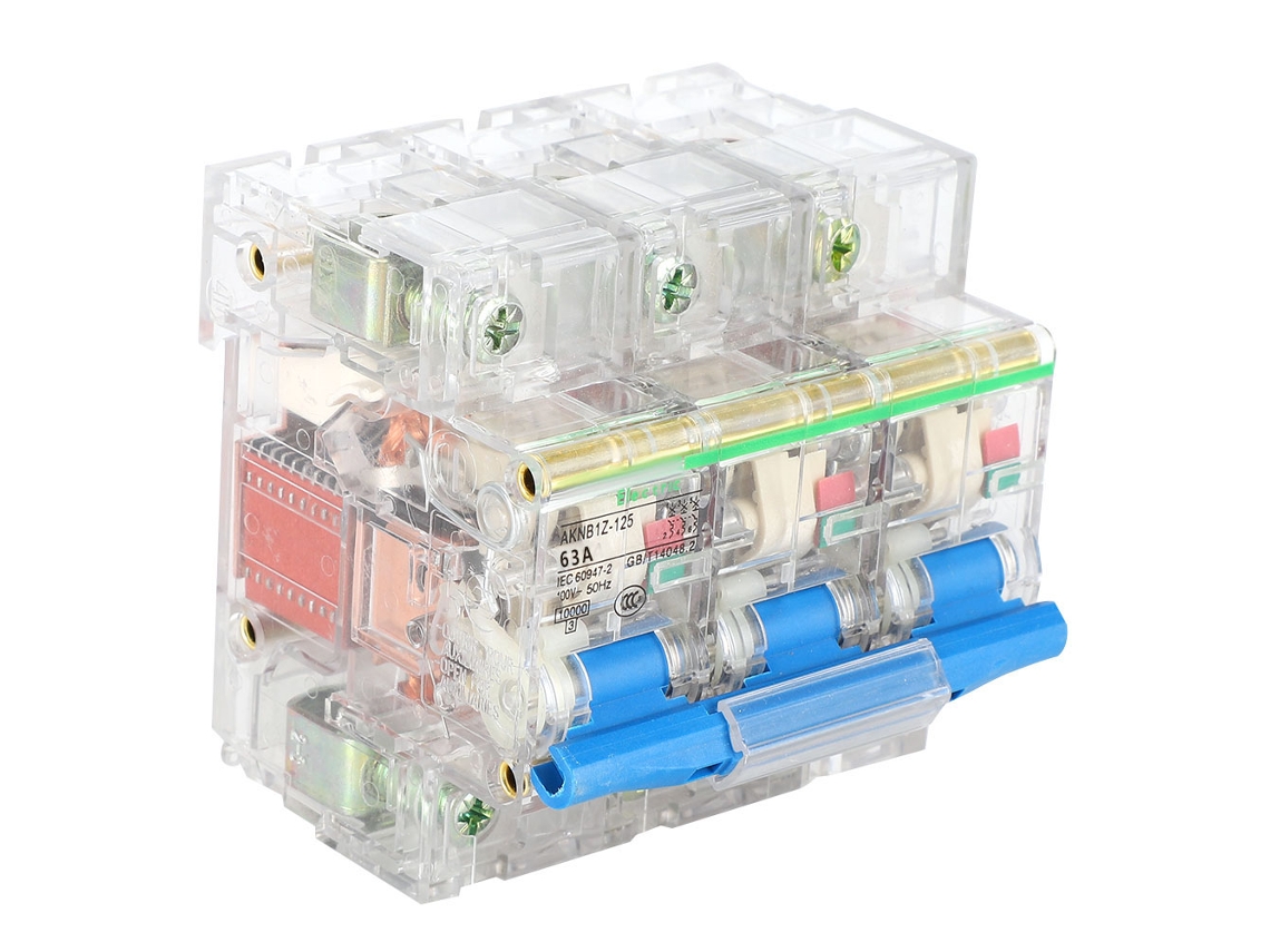 Disyuntor Miniatura Dz47 3p 690v Ac 63a/80a/100a/125a Caja Transparente Mcb