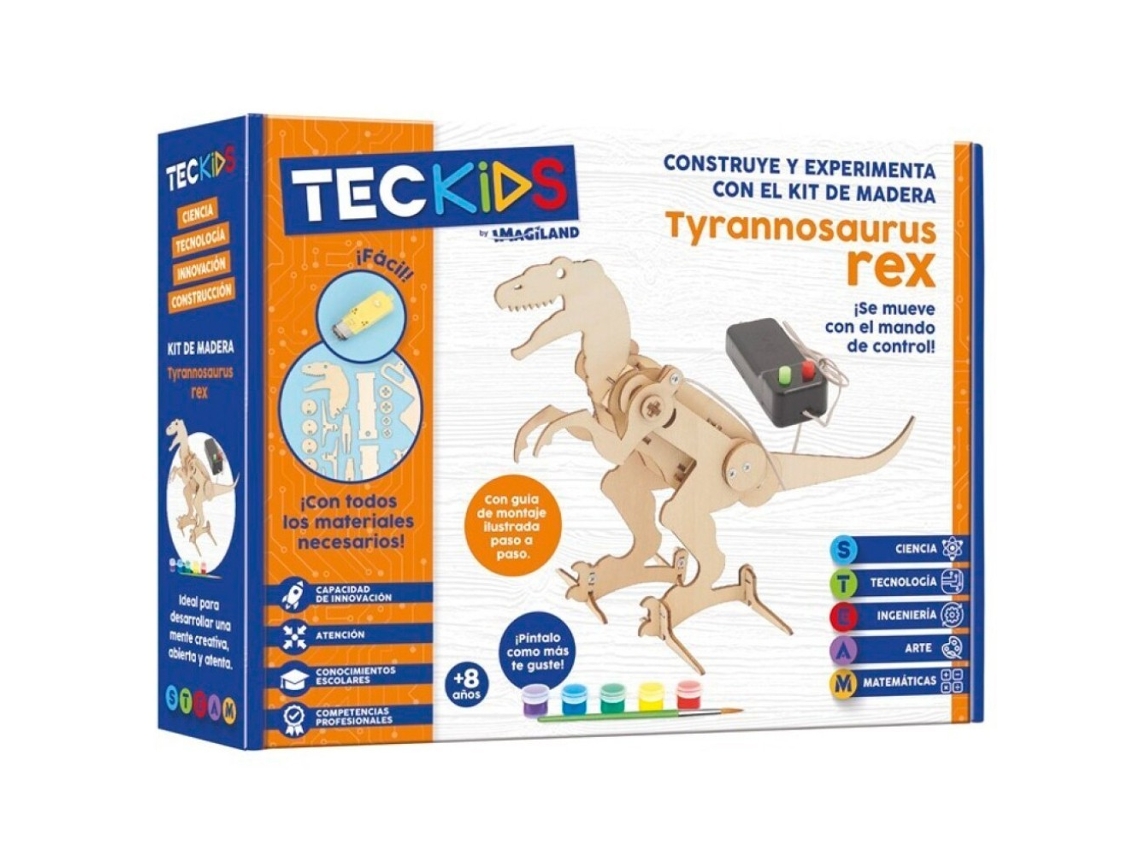 Kit Tecnología Madera Dinosaurio T-Rex 8 Años TECKIDS