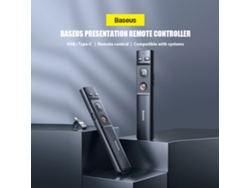 Control remoto inalámbrico Baseus de 2,4 GHz para puntero láser, compatible con Mac, Windows, proyectores y lápices para presentaciones PowerPoint.