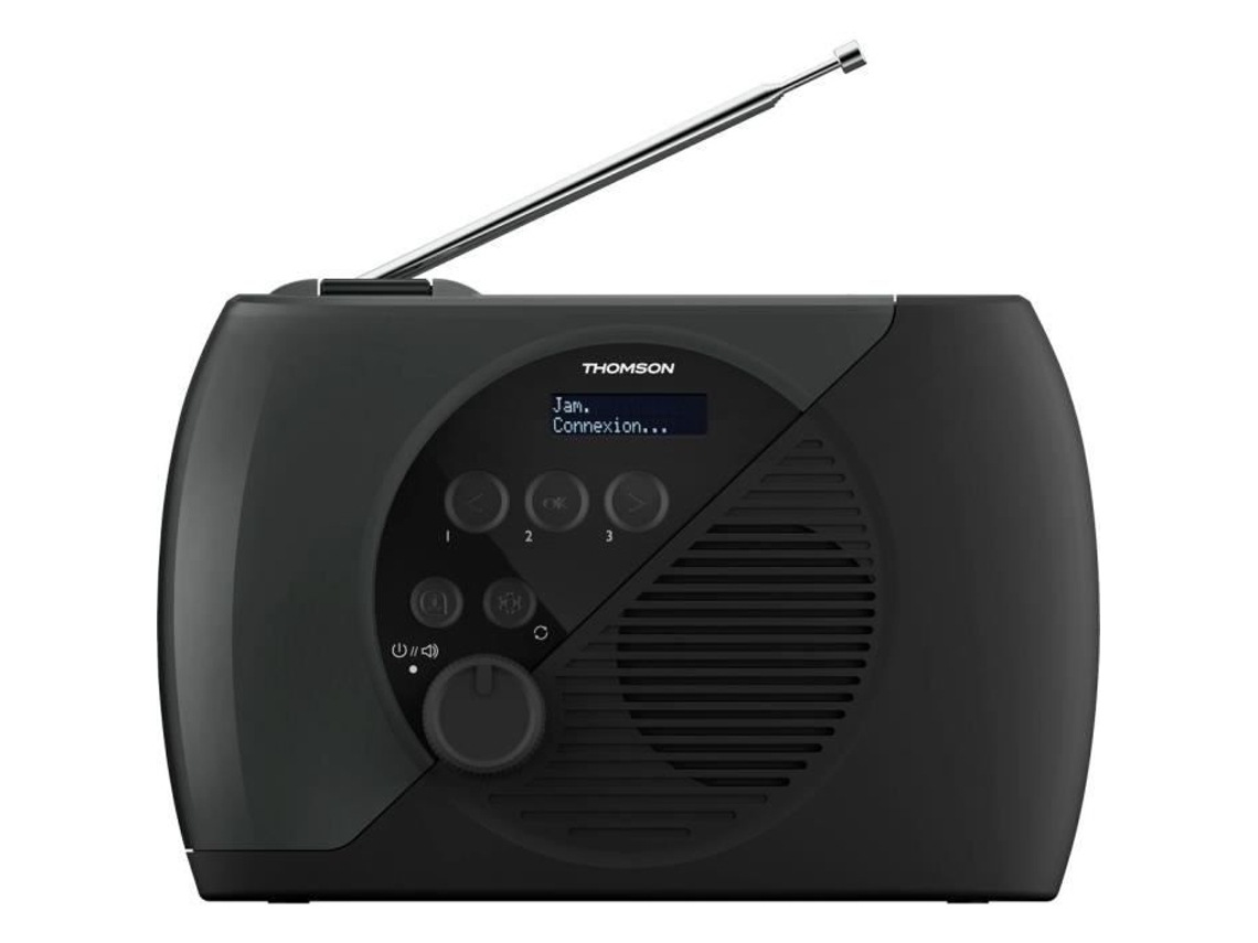 Radio FM DAB Thomson en gris y negro