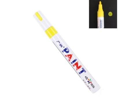 Rotulador de Tinta Permanente de Caucho Resistente al Agua 1Pç SLOWMOOSE (Amarillo)