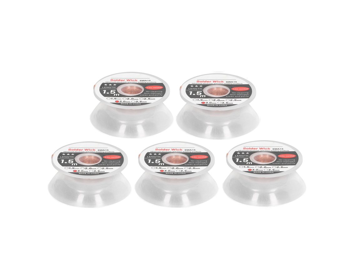 5 Cintas De Soldadura Avanzadas Para Herramientas De Soldadura Electrónica, Bajo Residuo, 1,5 M X 3,0 Mm