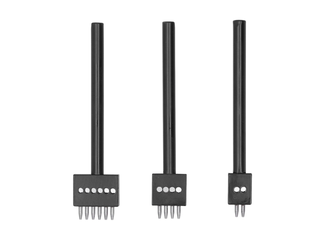 Juego De 3 Herramientas Perforadoras De Cuero Diy Con Puntas De Diferentes Tamaños: 4 Mm, 5 Mm Y 6 Mm.