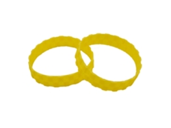 2 peças de capa de pneu aspirador de pó para xiaomi mijia irobot robot, amarelo